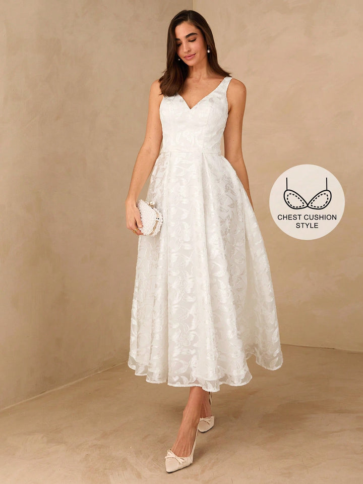 Rochie midi SHEIN, alb