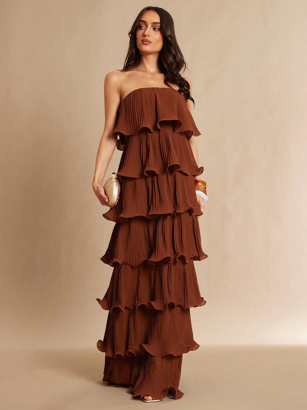 Rochie maxi SHEIN, maro
