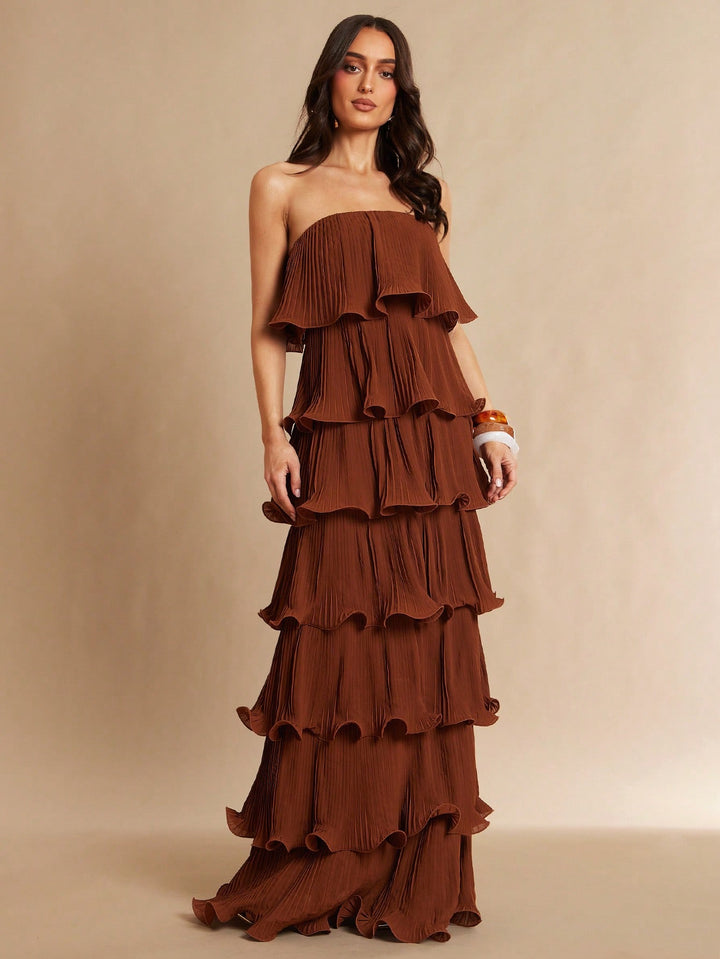 Rochie maxi SHEIN, maro
