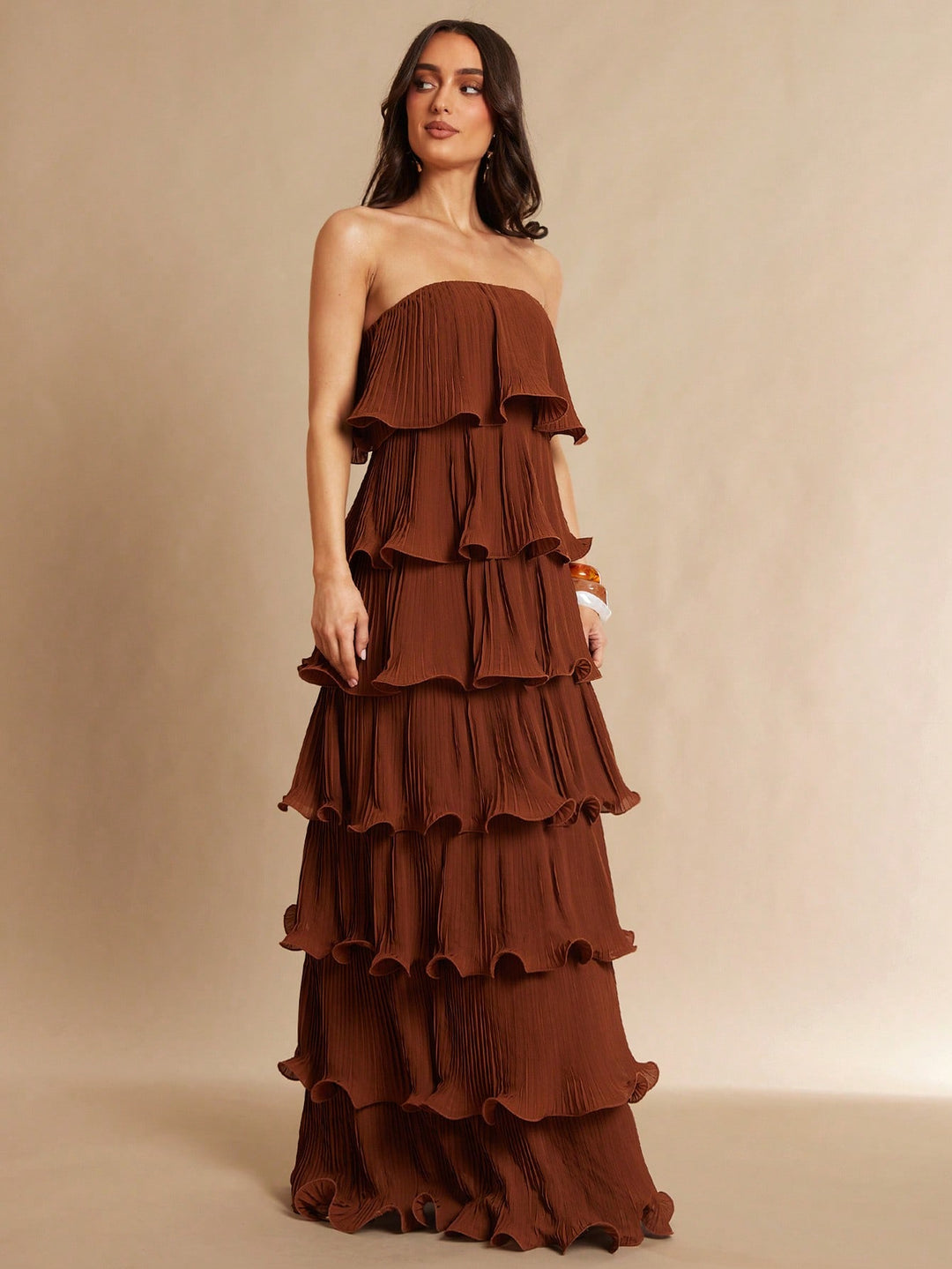 Rochie maxi SHEIN, maro
