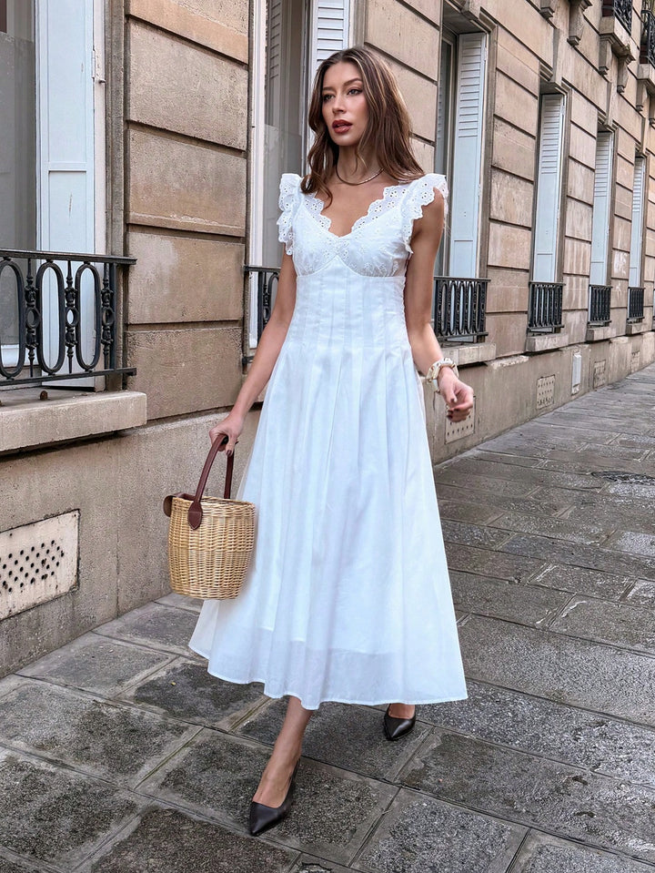 Rochie midi SHEIN, alb