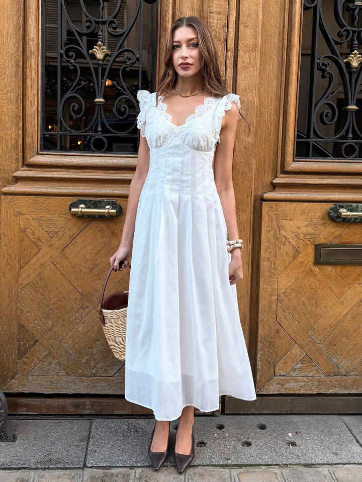 Rochie midi SHEIN, alb