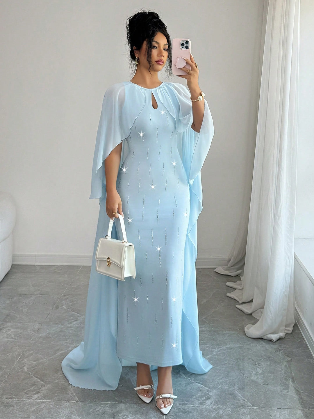 Rochie midi SHEIN, albastru