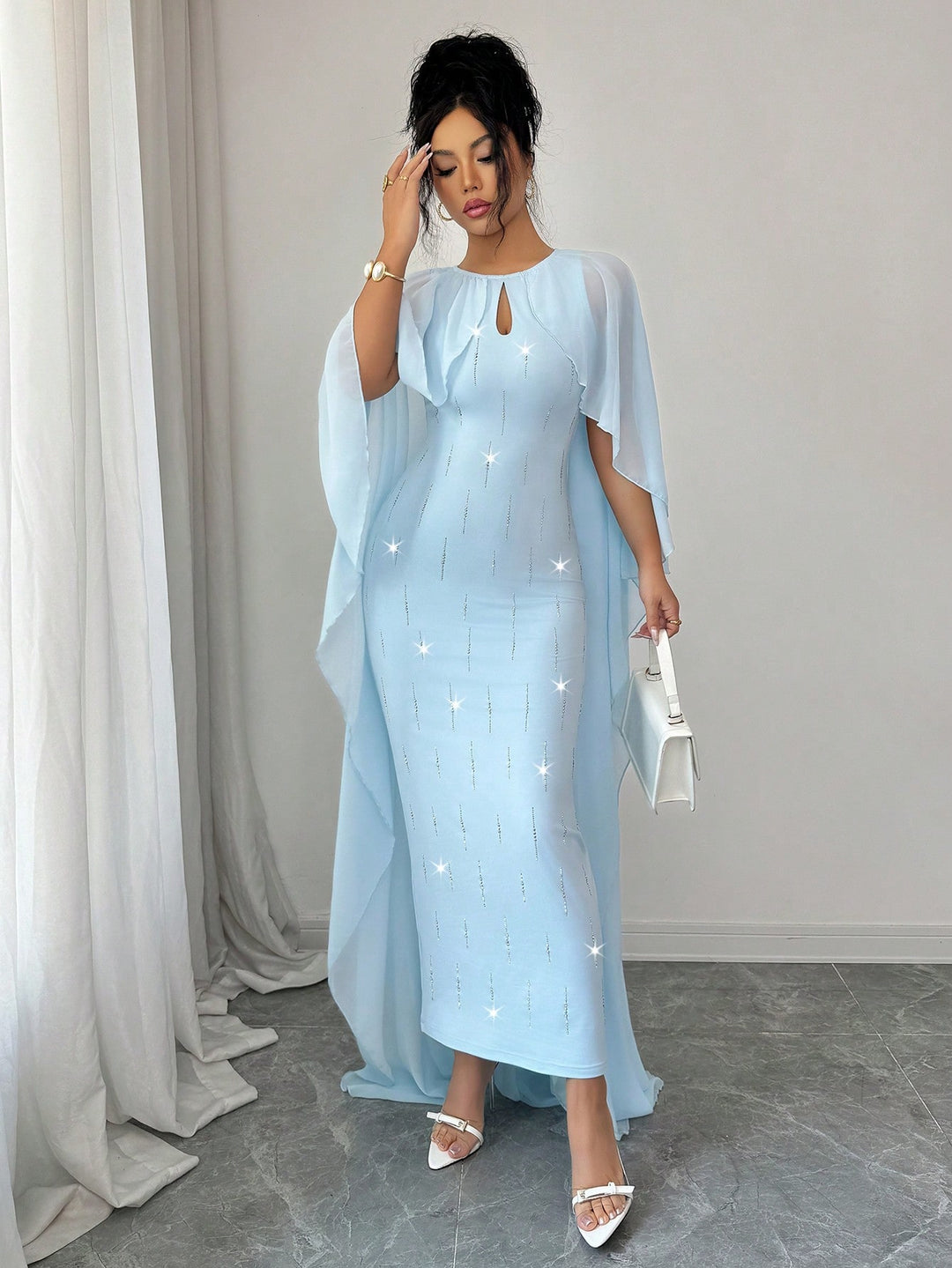 Rochie midi SHEIN, albastru
