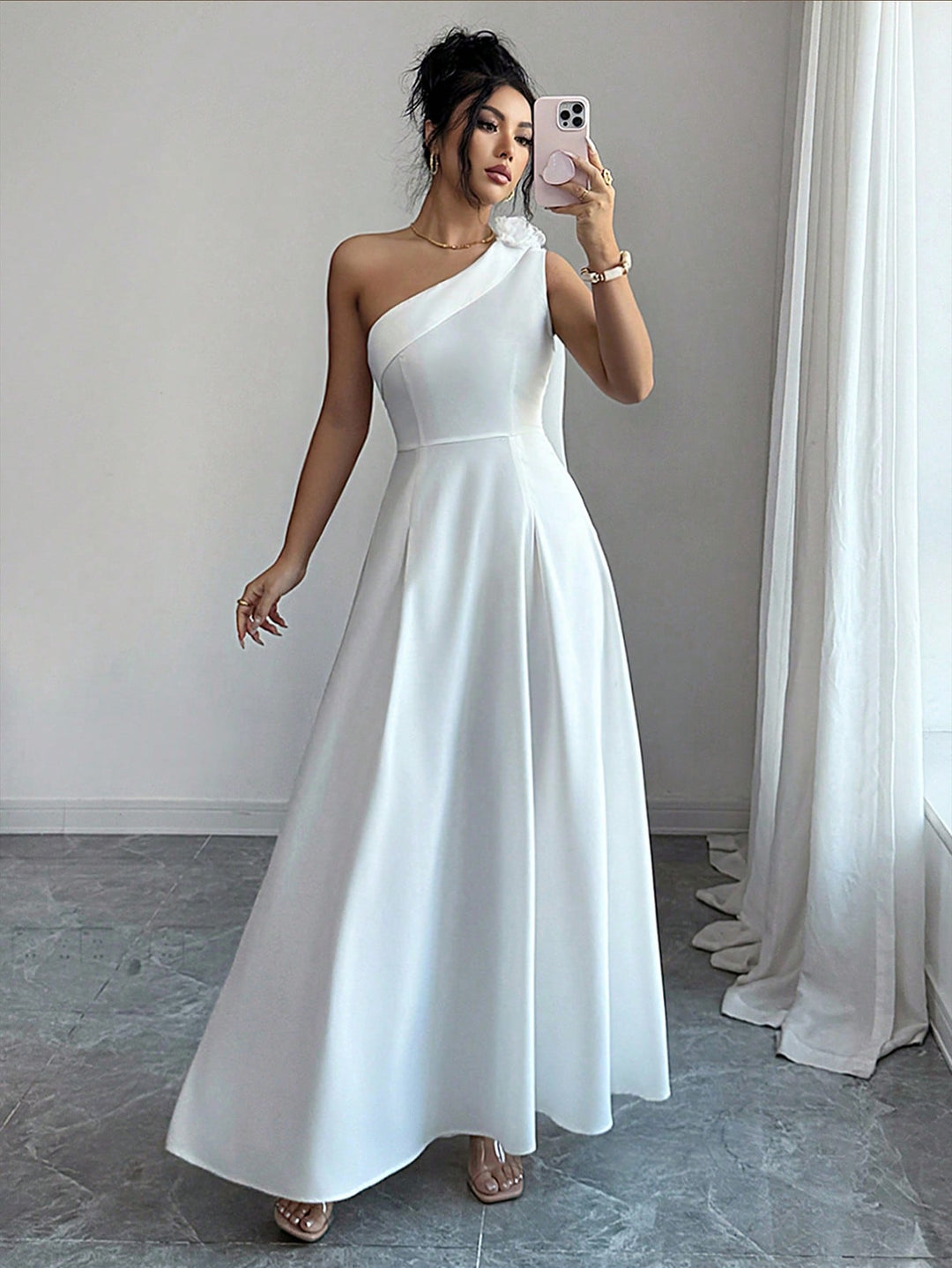 Rochie maxi SHEIN, alb