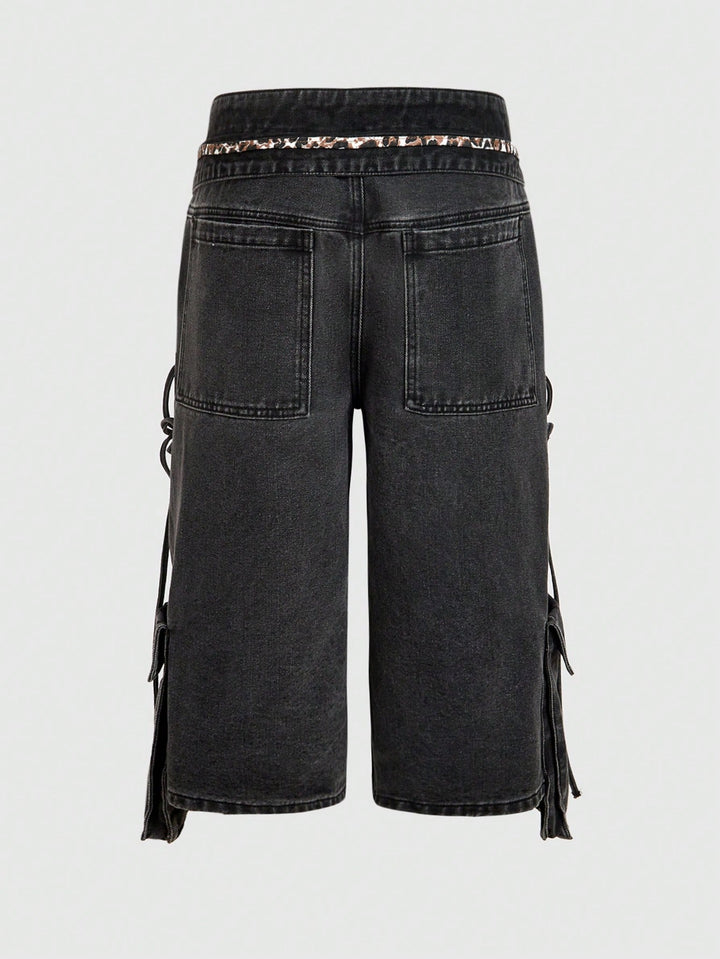 Pantaloni scurți SHEIN, negru