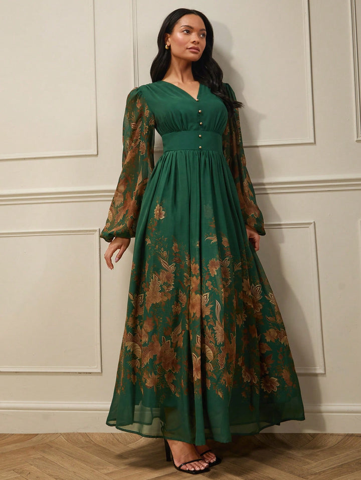 Rochie maxi SHEIN, verde