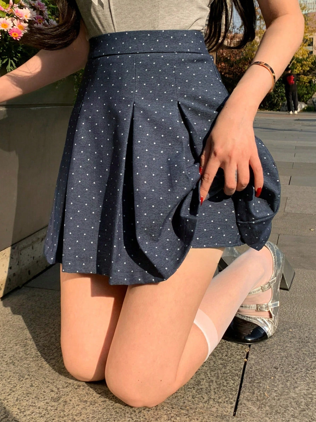 SHEIN miniszoknya, kék