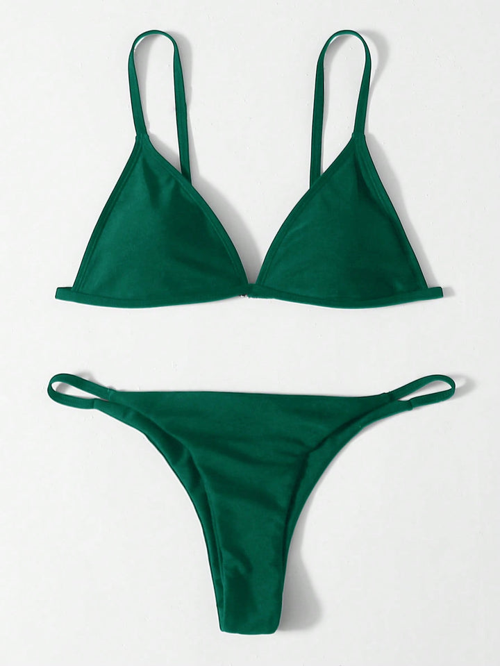 SHEIN kétrészes bikini szett, zöld