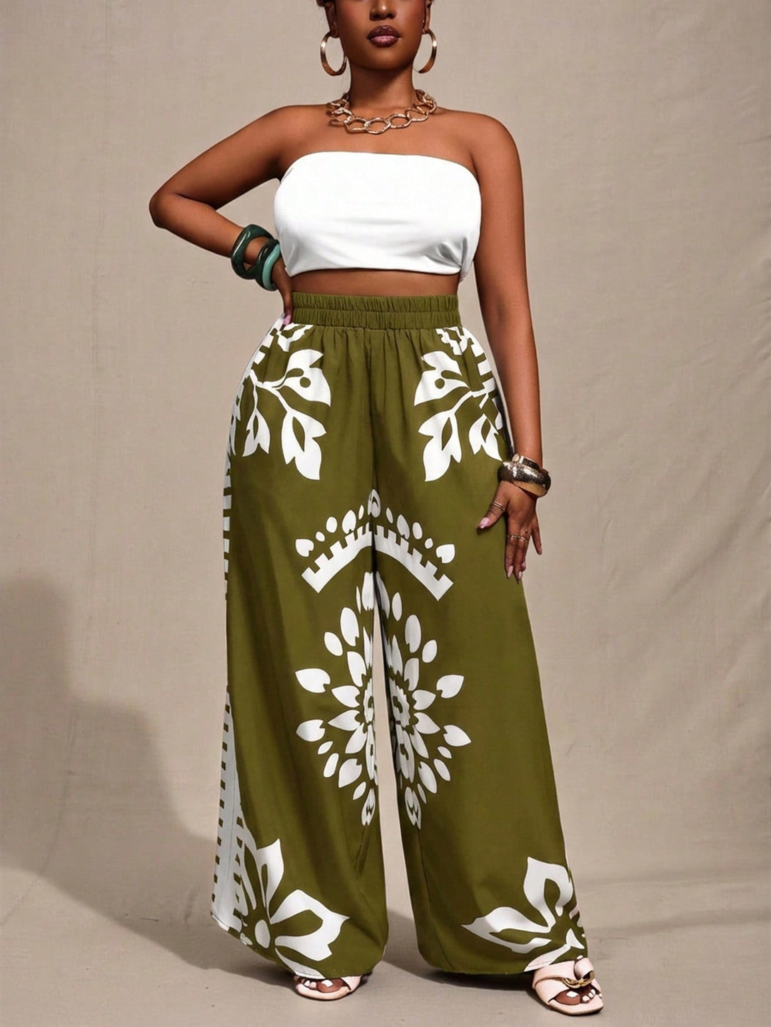 Pantaloni SHEIN, kaki