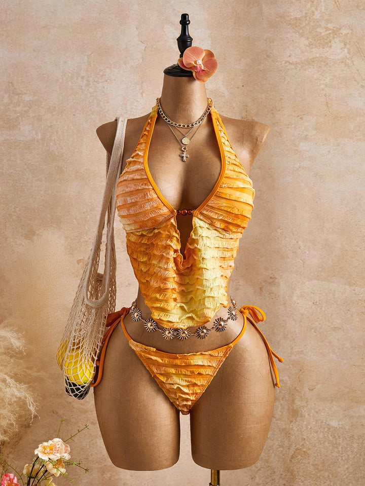 Costum de baie SHEIN, portocaliu