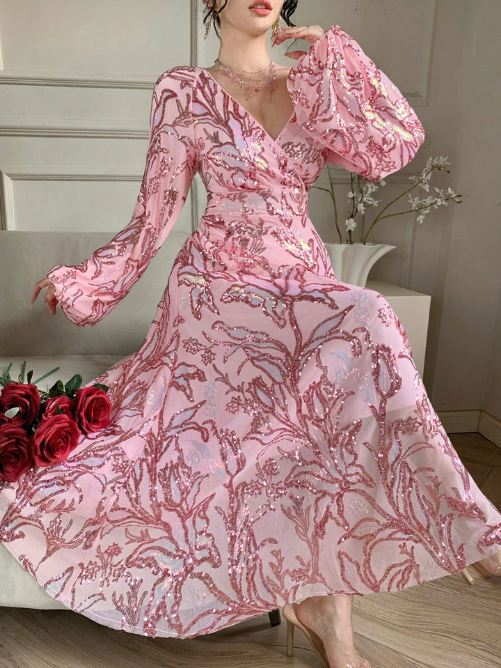SHEIN maxi ruha, rózsaszín