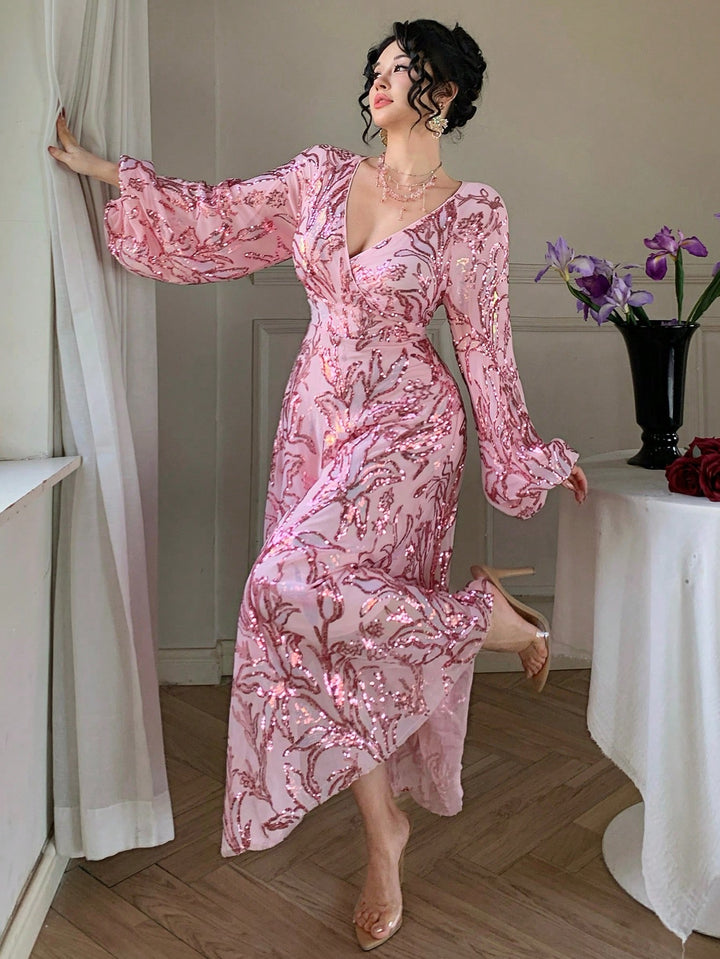 SHEIN maxi ruha, rózsaszín