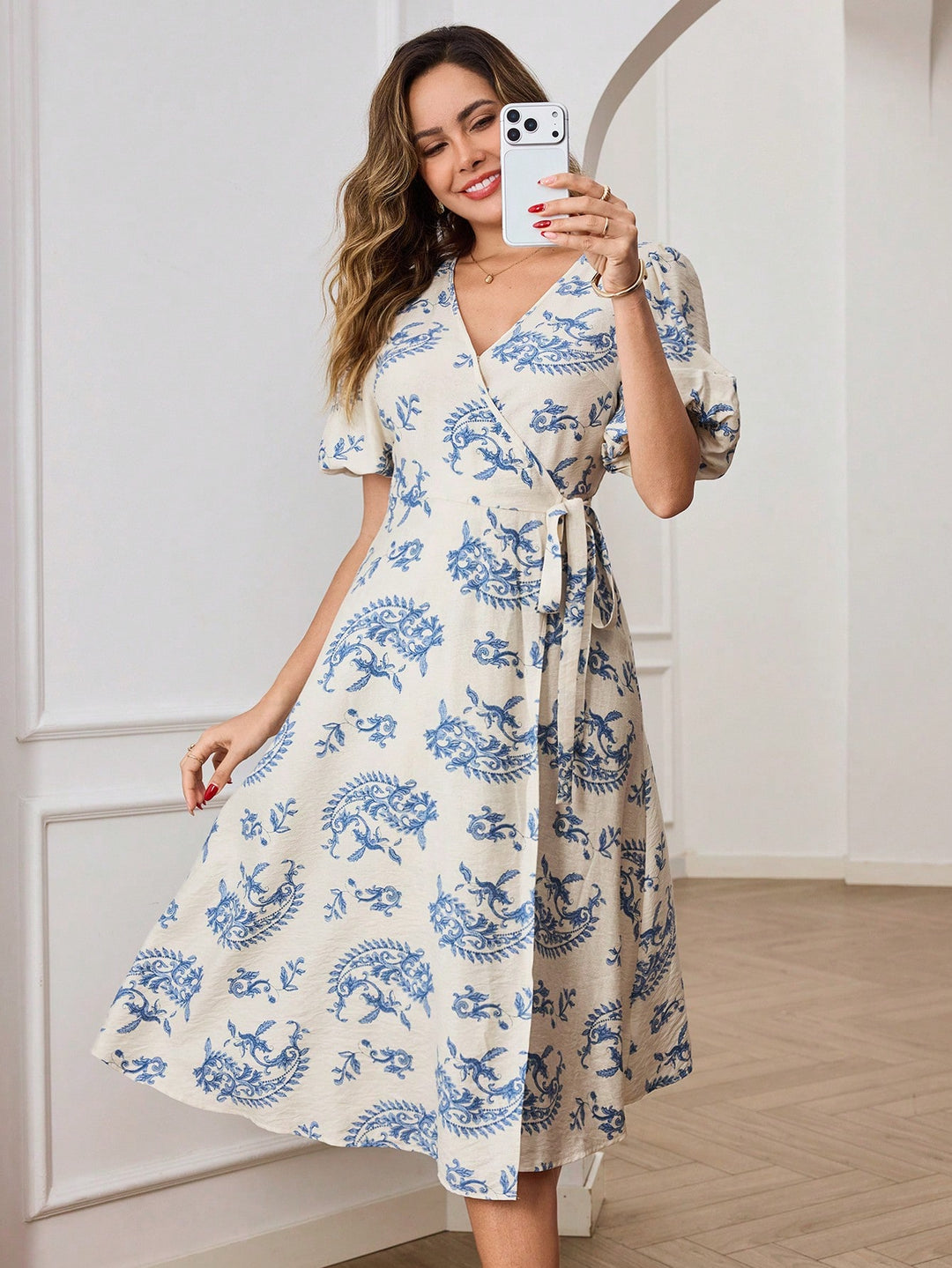 Rochie midi SHEIN, albastru
