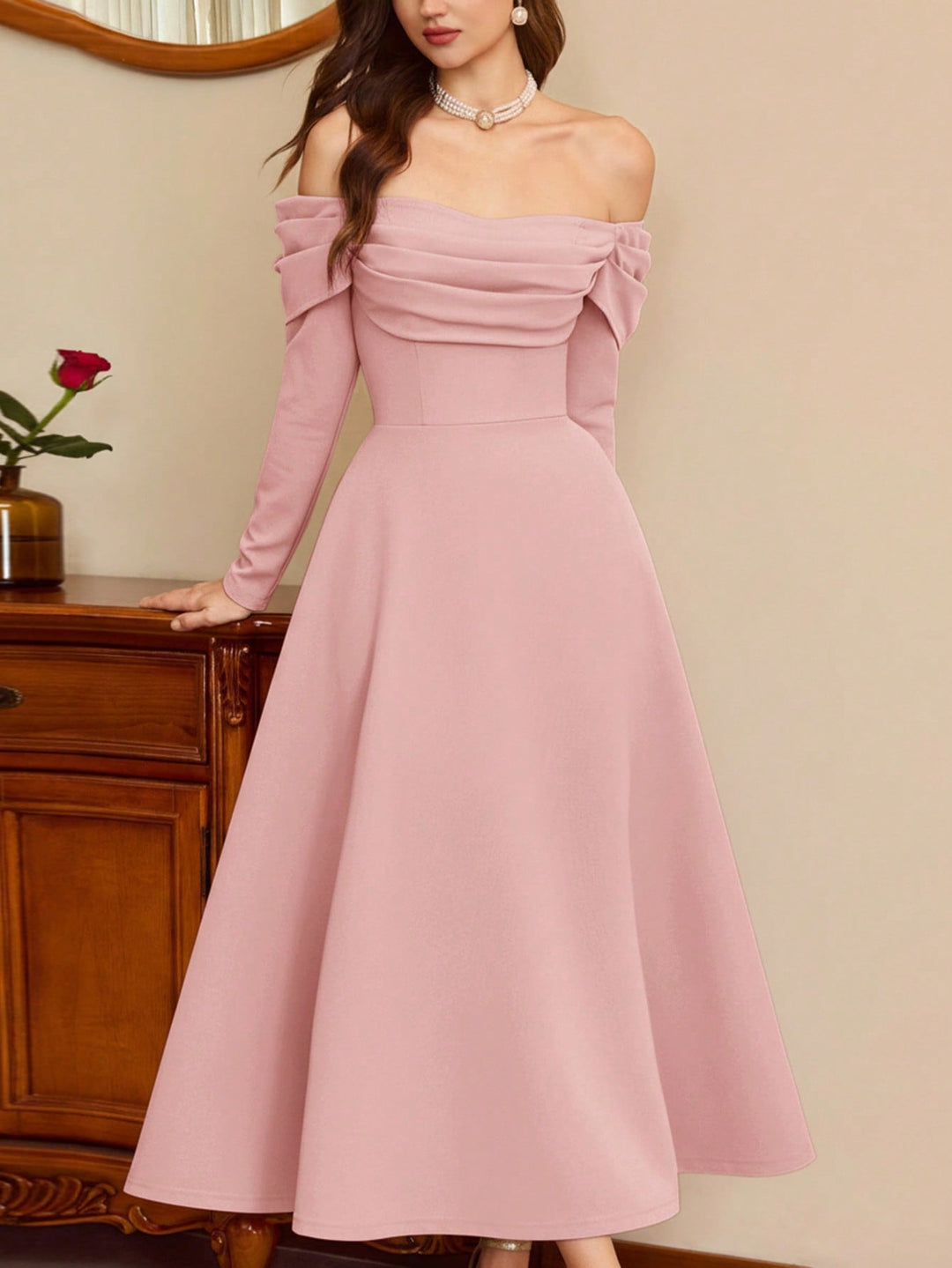 Rochie maxi SHEIN, roz