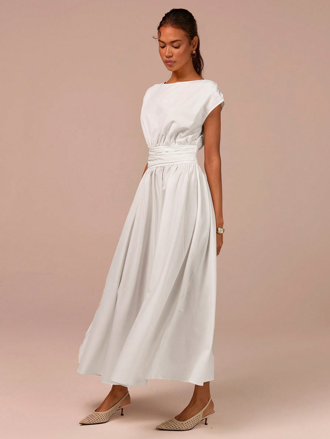 Rochie maxi SHEIN, alb