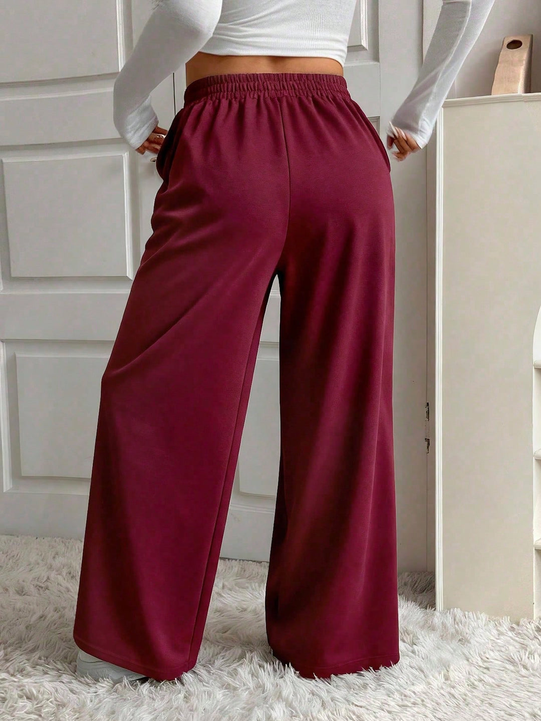 Pantaloni SHEIN, vișiniu
