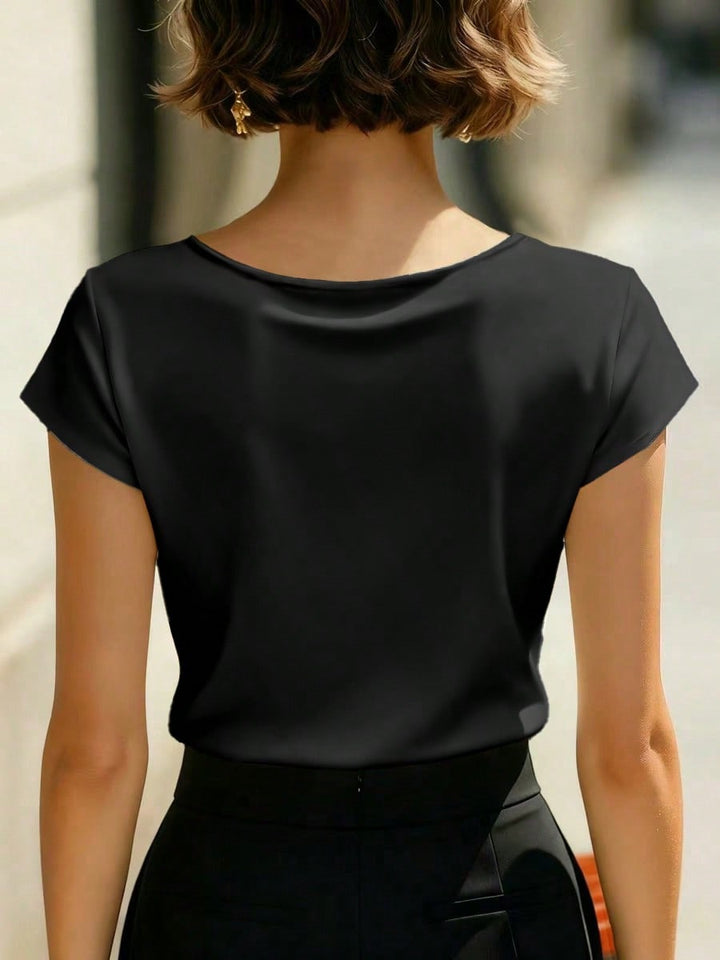 Bluza asimetrică SHEIN, negru