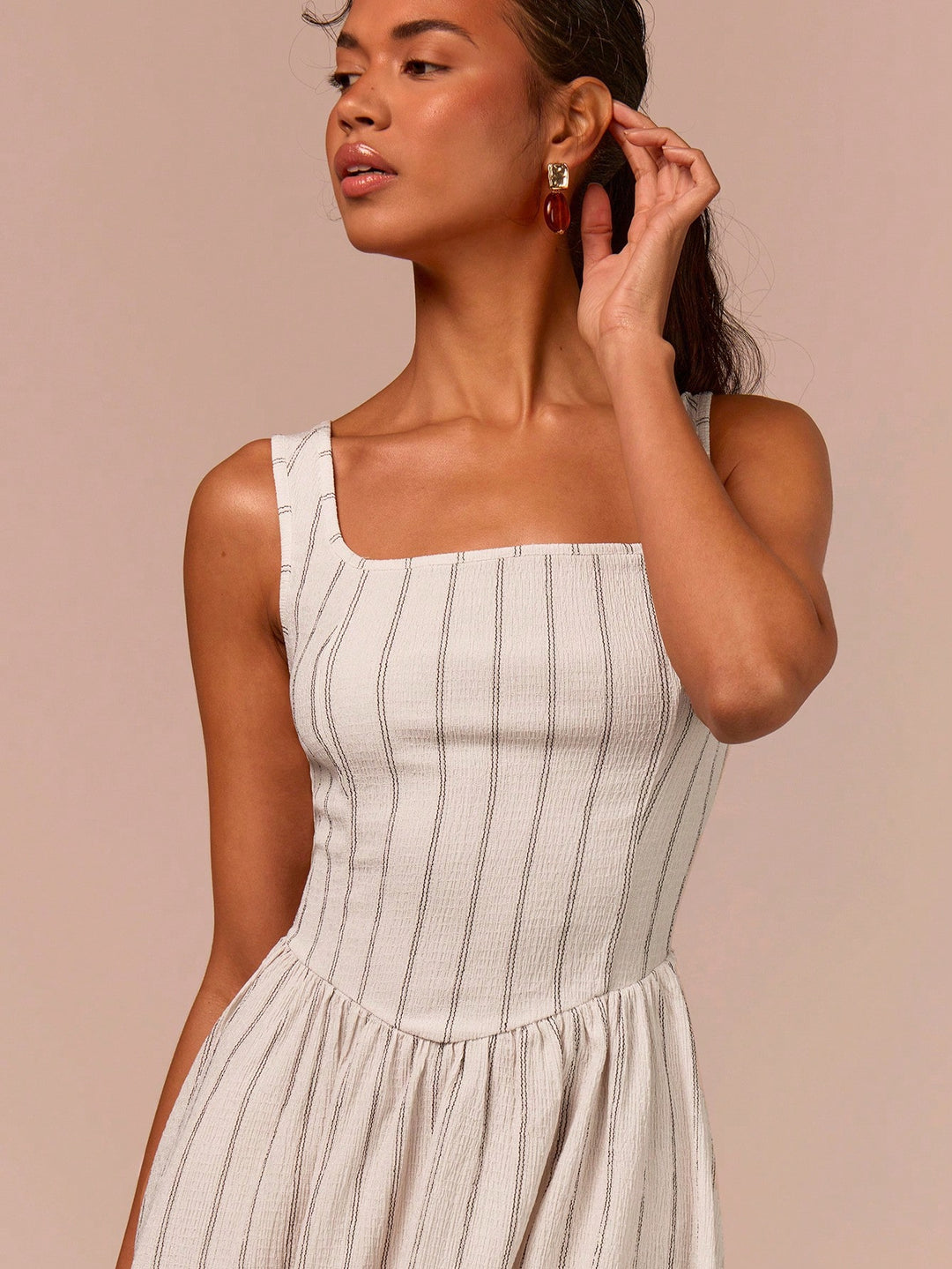 Rochie midi SHEIN, bej