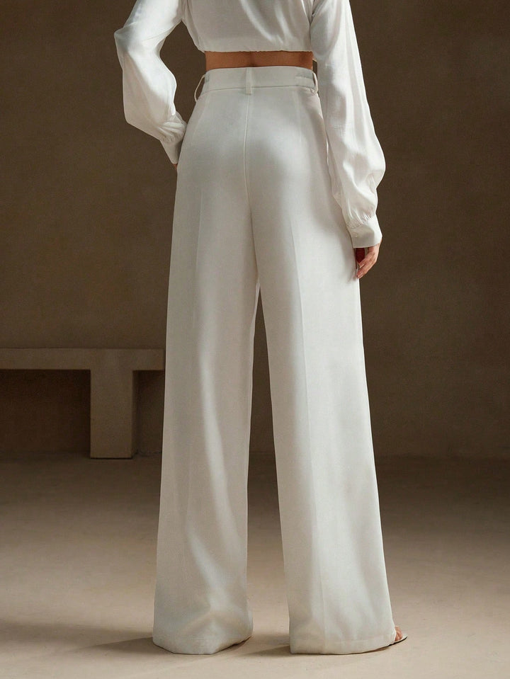 Pantalon SHEIN, alb