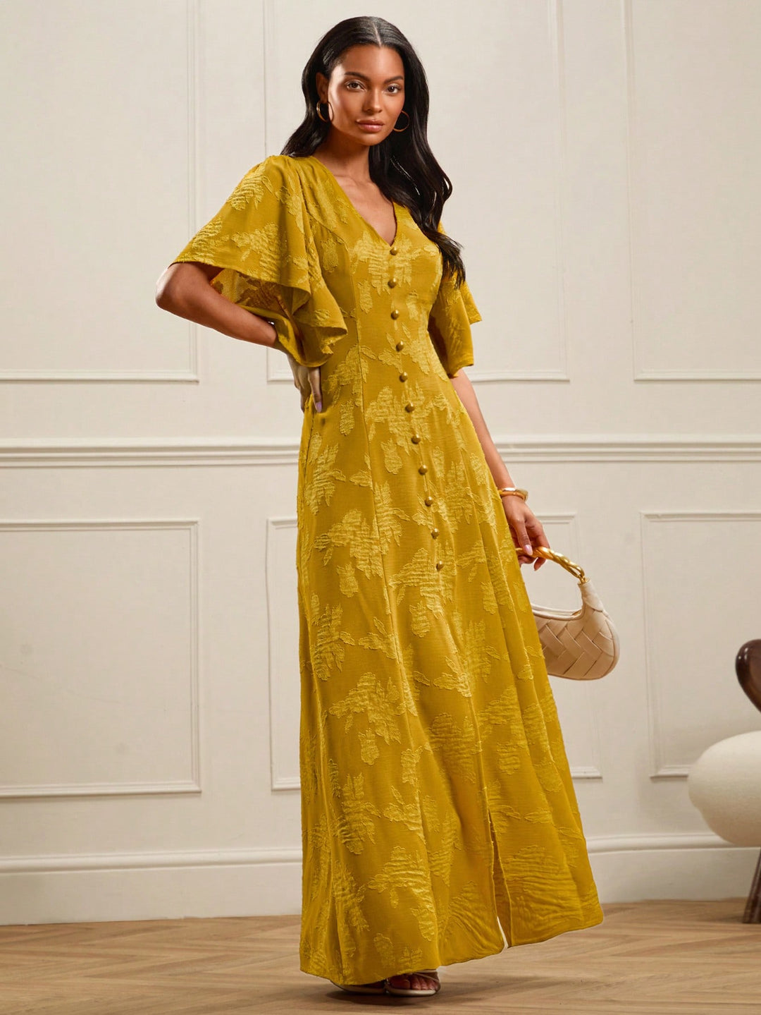 Rochie maxi SHEIN, galben
