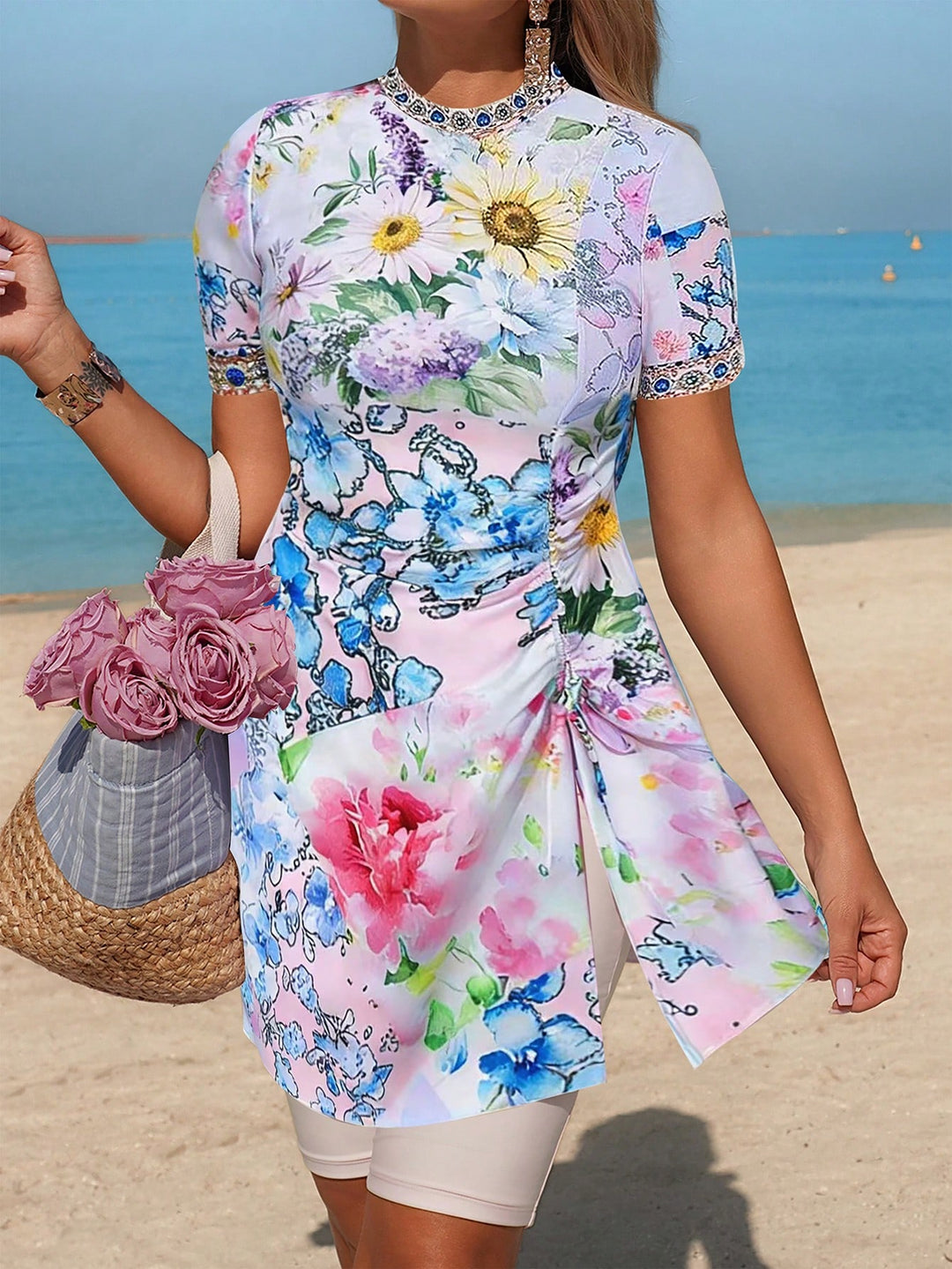 Costum de baie SHEIN, mix culori