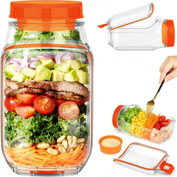 Recipient pentru salată portabil SHEIN, mix culori