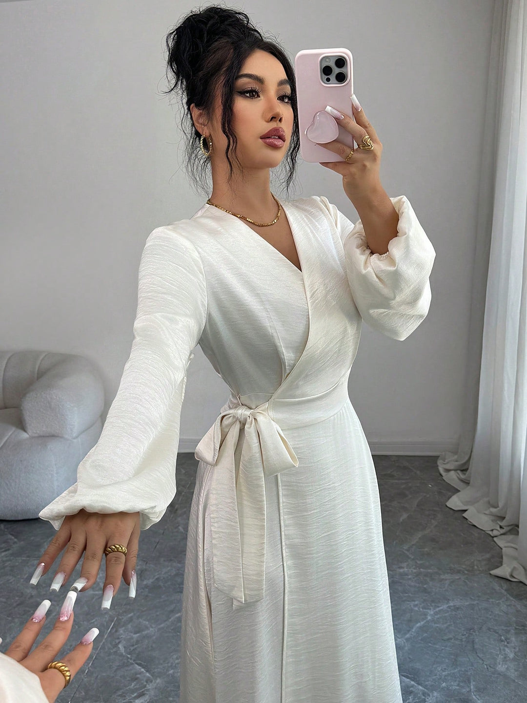 Rochie maxi SHEIN, bej