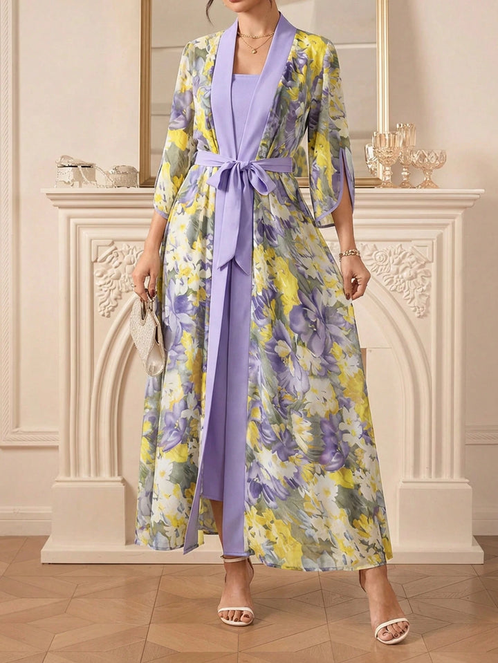 Set rochie și cardigan SHEIN, mix culori