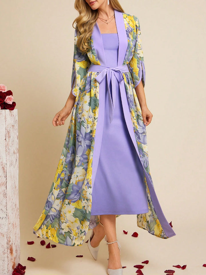 Set rochie și cardigan SHEIN, mix culori