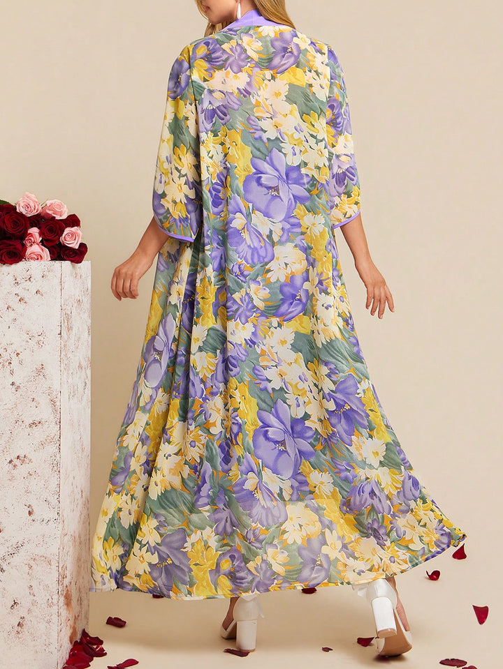 Set rochie și cardigan SHEIN, mix culori