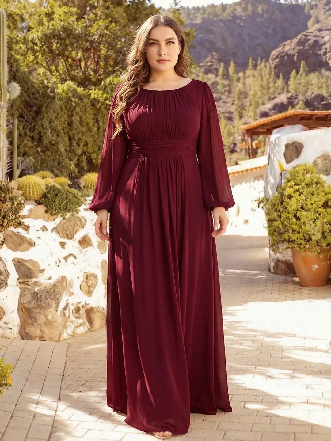 Rochie maxi SHEIN, vișiniu