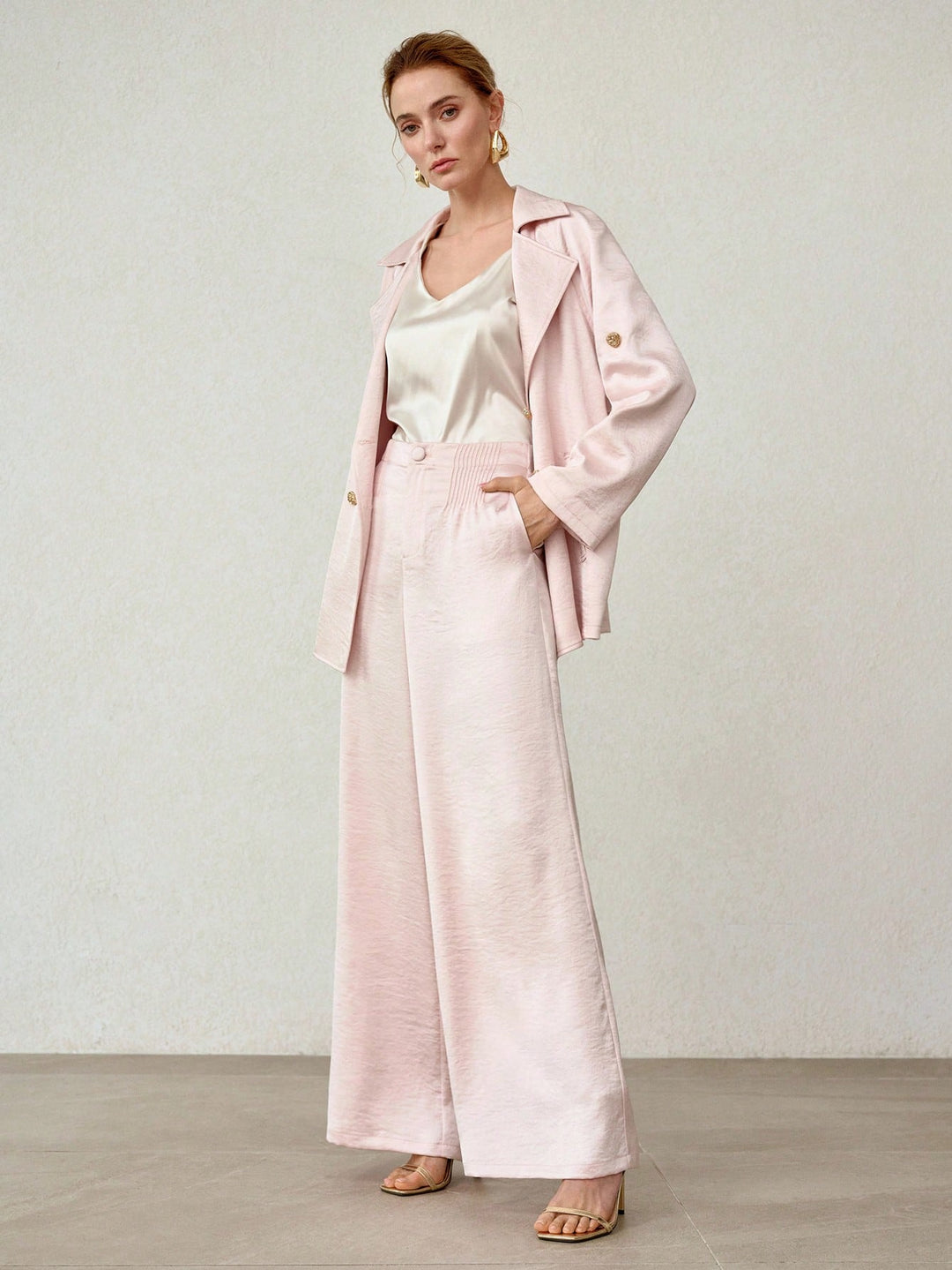 Pantaloni SHEIN, roz