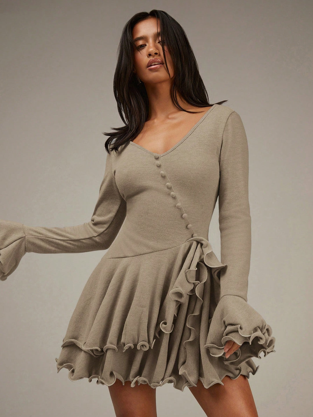 SHEIN mini ruha, khaki