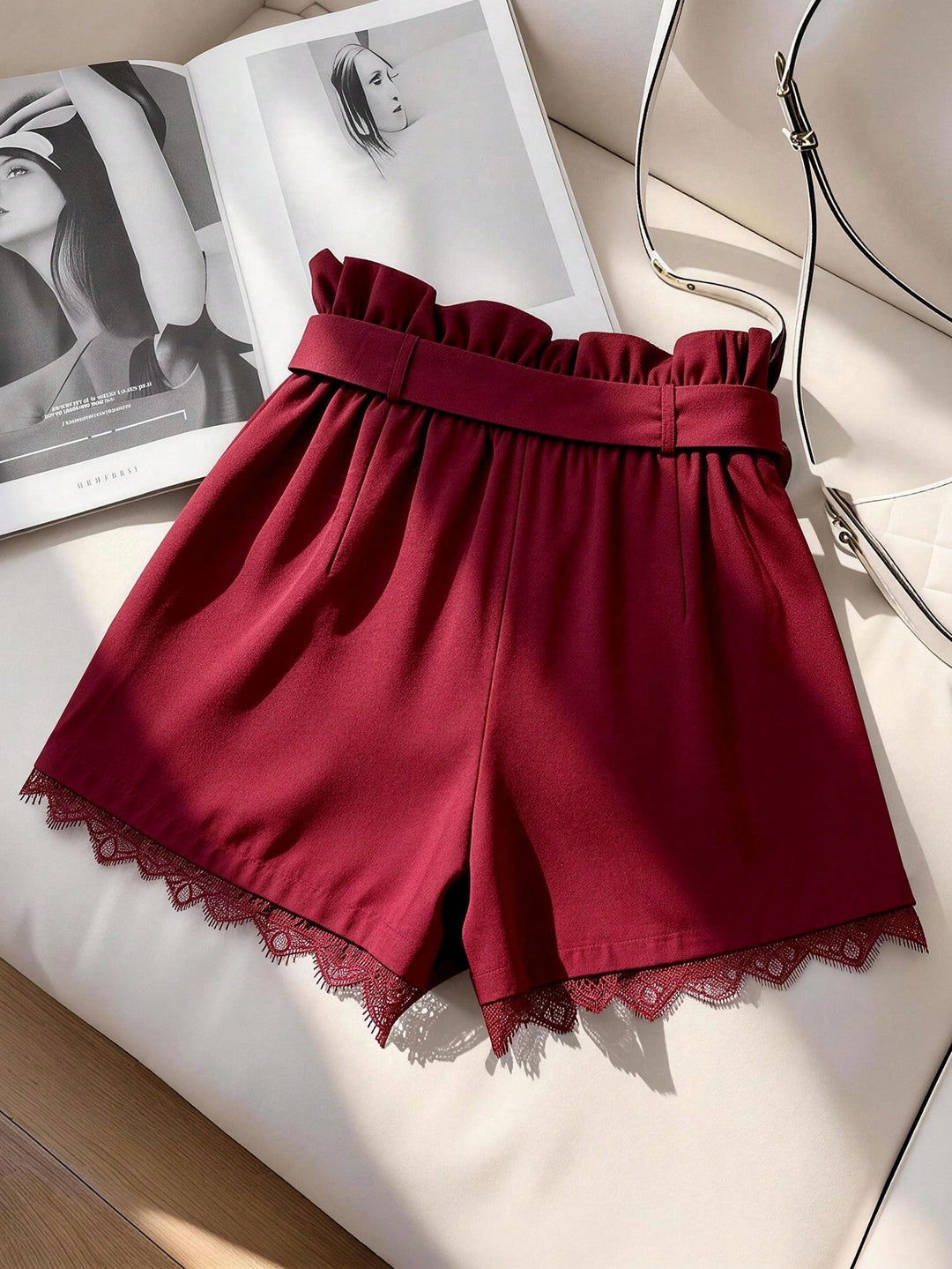 Pantaloni scurți SHEIN, vișiniu