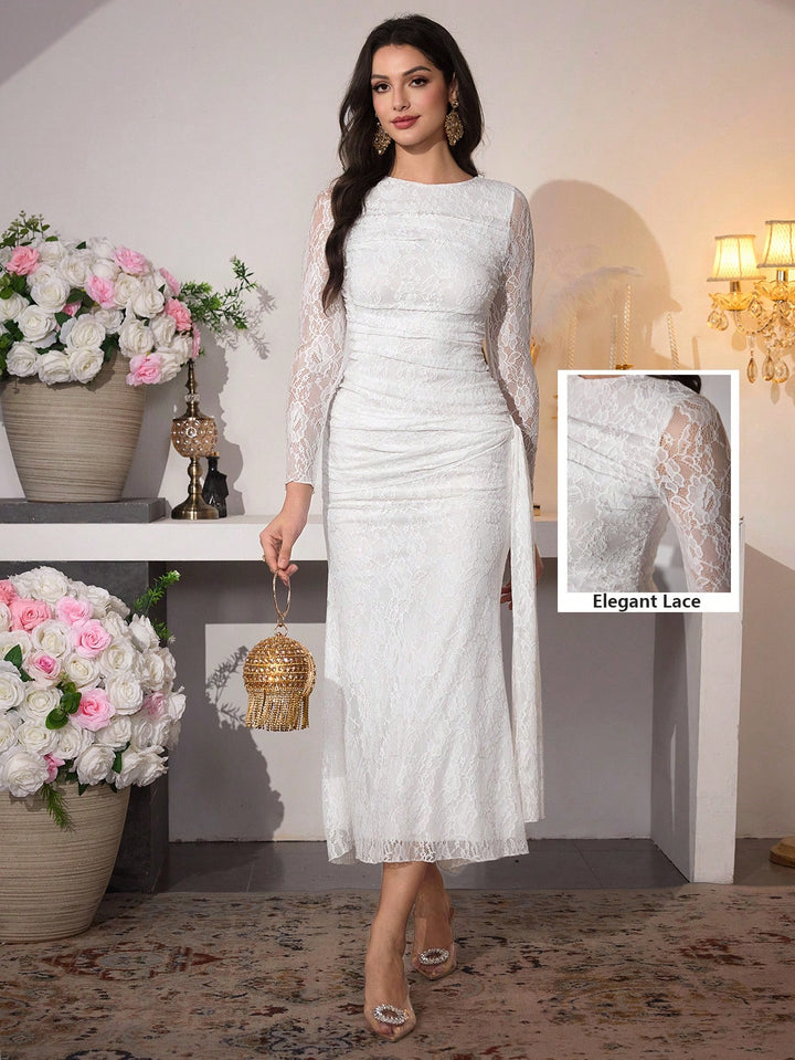 Rochie maxi SHEIN, alb