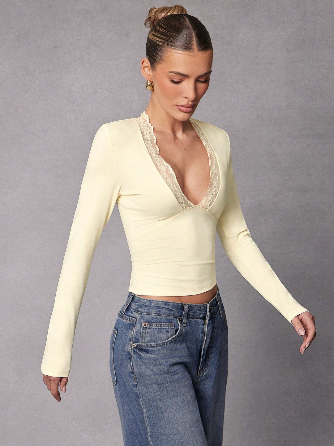 Top SHEIN, galben