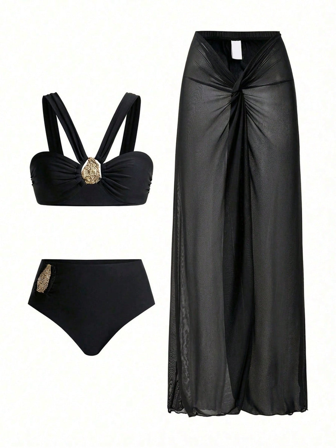 Set bikini SHEIN, negru