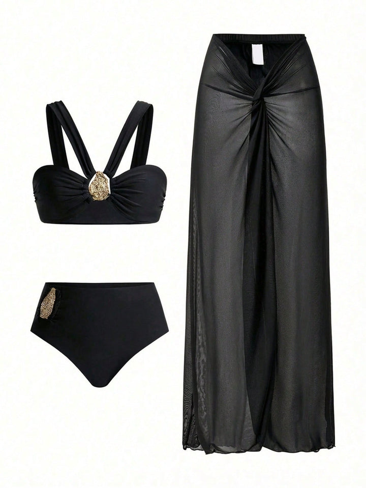 Set bikini SHEIN, negru