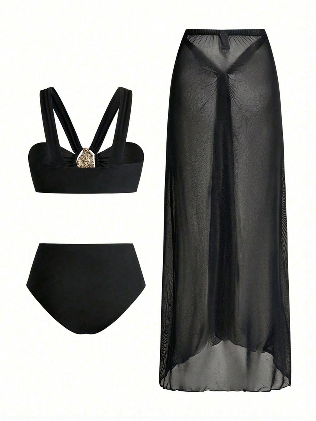 Set bikini SHEIN, negru