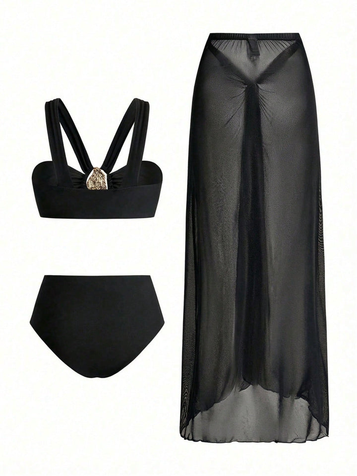 Set bikini SHEIN, negru