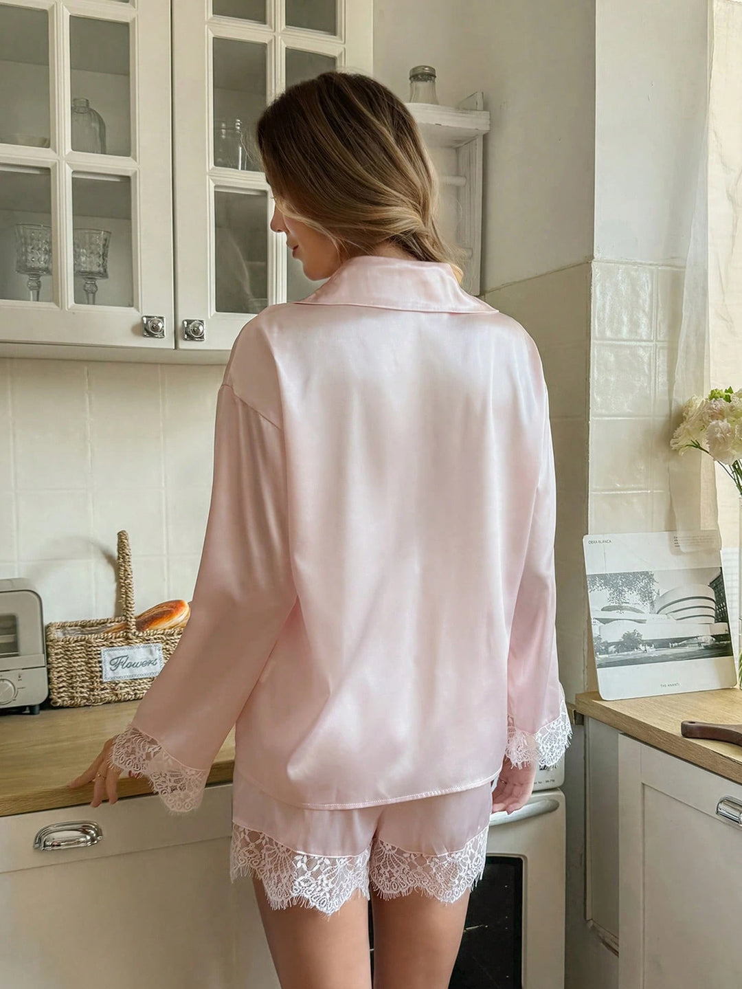 Compleu pijamale SHEIN, roz