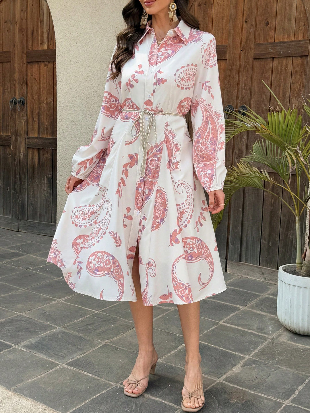 Rochie midi SHEIN, roz