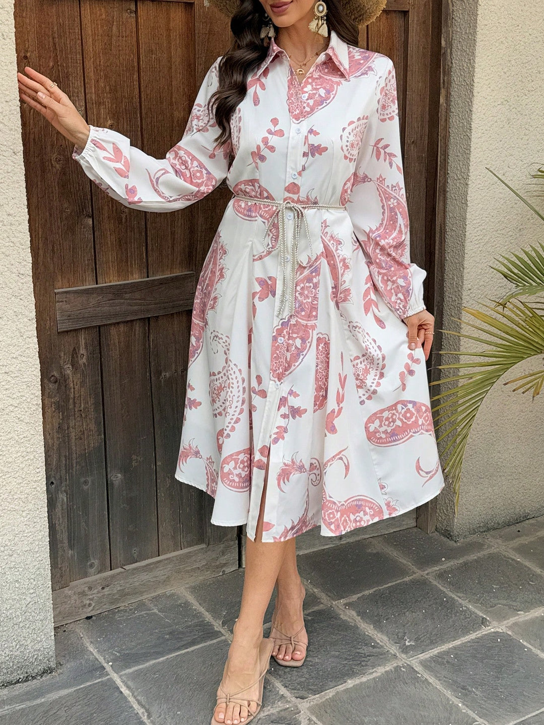 Rochie midi SHEIN, roz