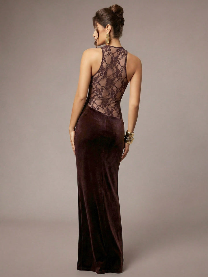 SHEIN maxi ruha, barna