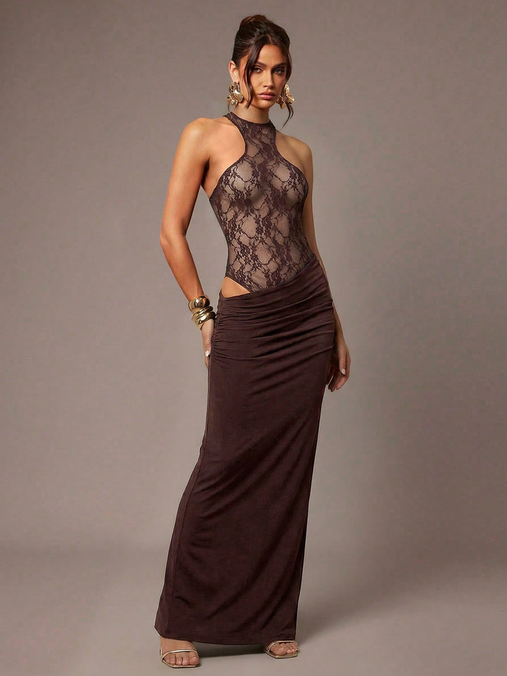 SHEIN maxi ruha, barna