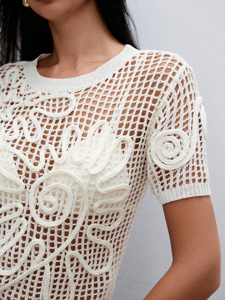 Bluza din tricot SHEIN, alb