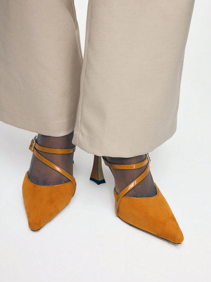 Pantofi cu toc SHEIN, maro