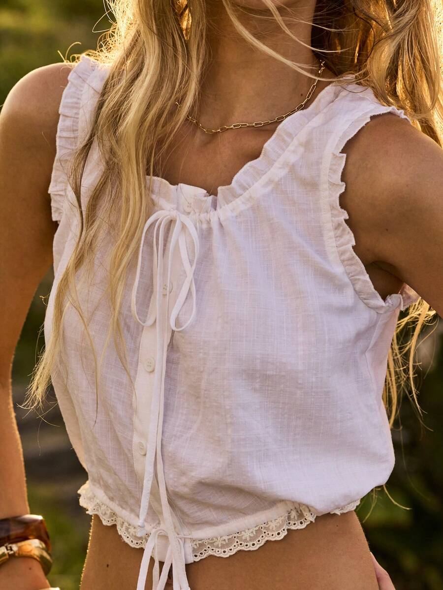 Top SHEIN, alb