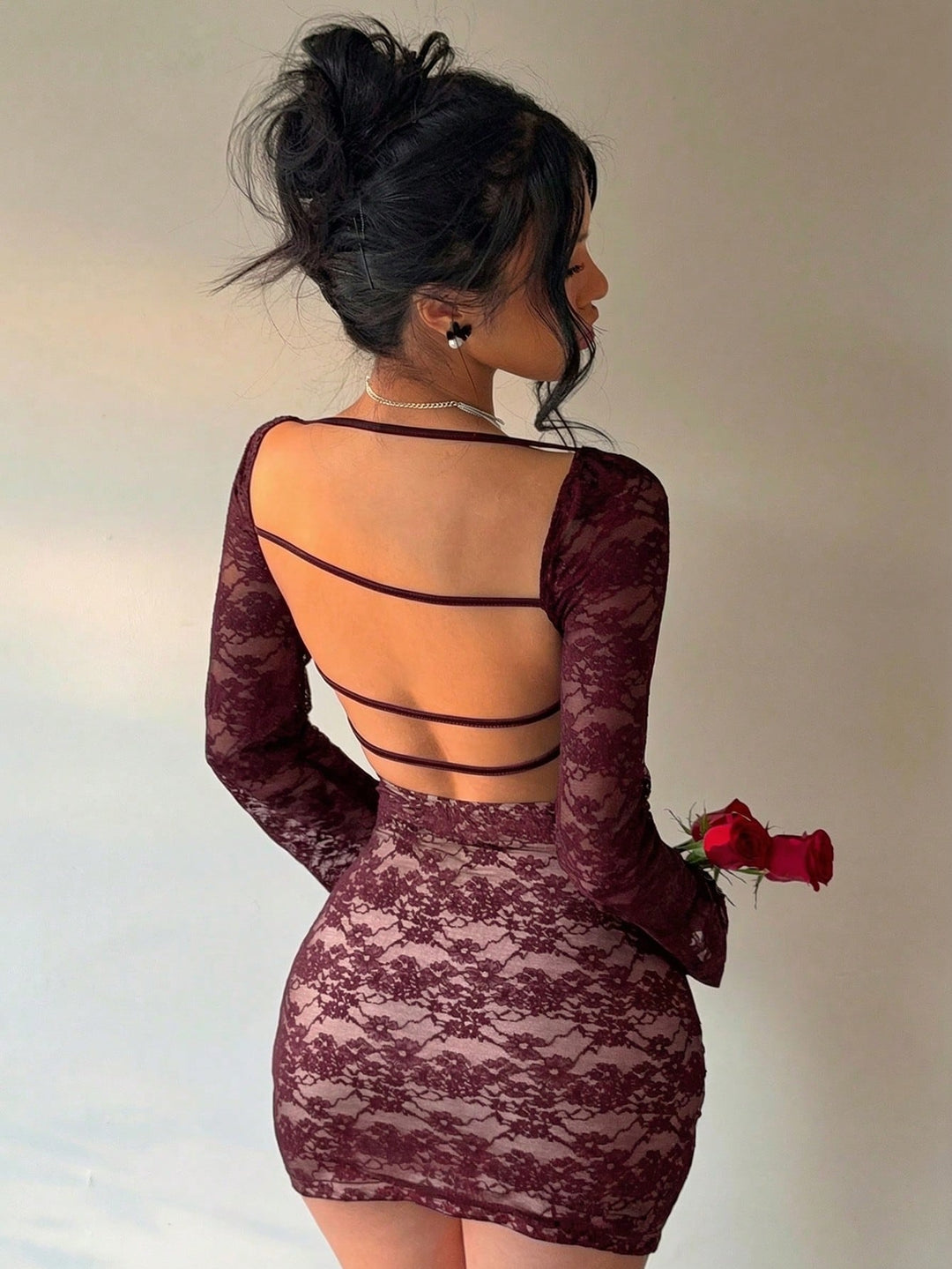 Rochie mini SHEIN, vișiniu